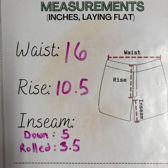 Pride Bunny Mens Size 34 Flip Cuff Shorts LGBTQ+ Chino Rainbow Accent Black Zip - Picture 9 of 9